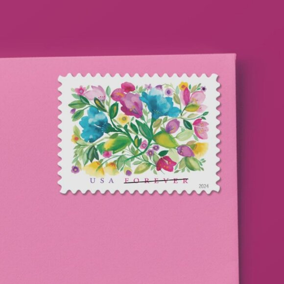 Celebration Blooms 2024 (Sheet of 1000) First-Class Mail Forever Postage Stamps - Picture 4 of 6